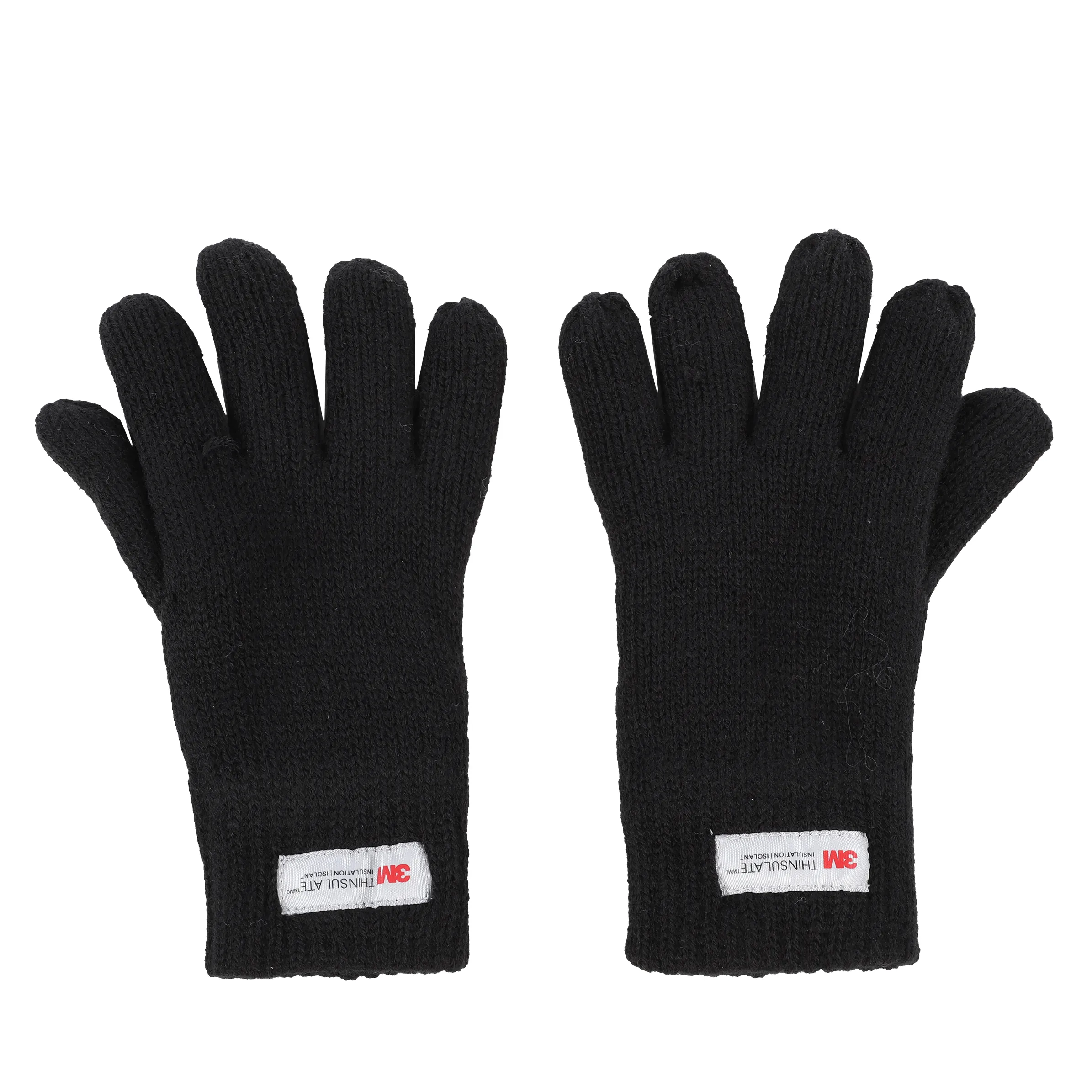 Stop + Go Ki-Strick-Handschuhe in schwarz mit Weblabel Schwarz 884841 SCHWARZ 2